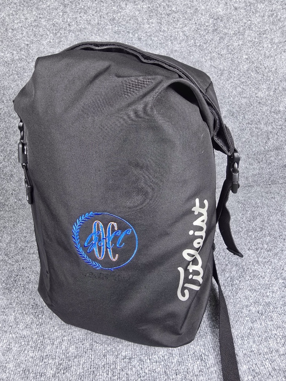 Titleist Club Sport Player Roll Top Backpack Bag Oklahoma City Golf Country Club
